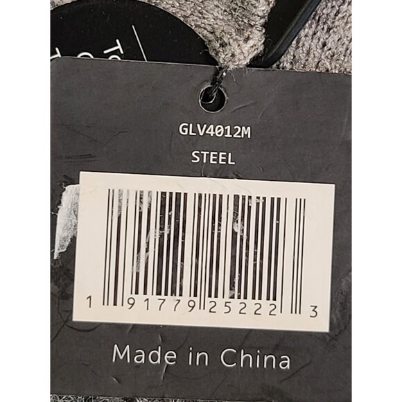 NEW Mens Simply Noelle Smart Touch Technology Gloves Gray Stripe Winter - Picture 6 of 6